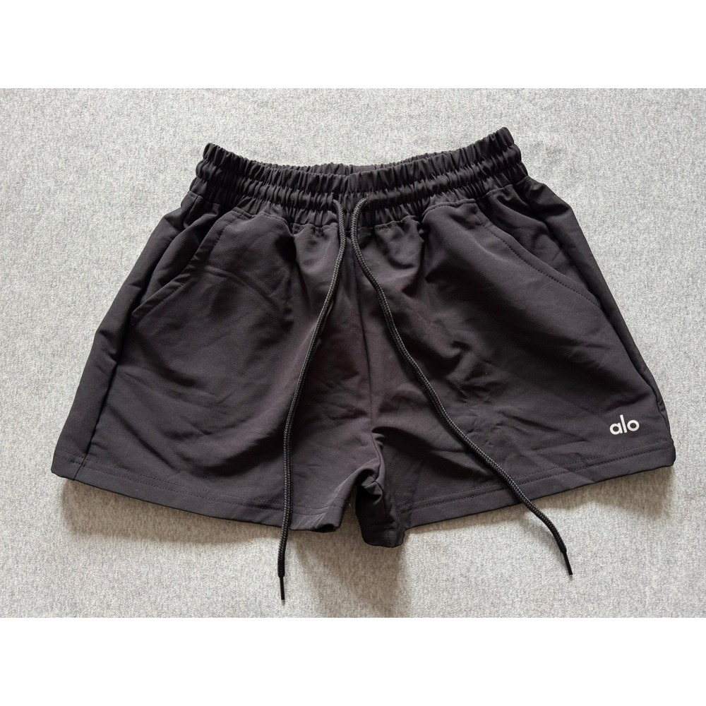 ALO Yoga Black Athletic Shorts with Drawstring